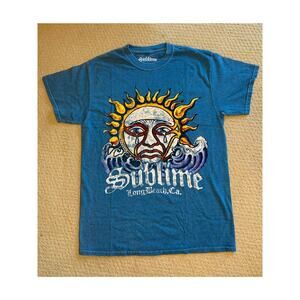 NWOT Sublime Blue Long Beach Graphic Tee